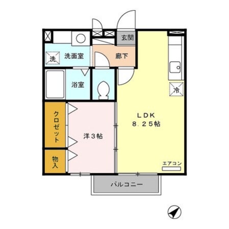 モナリエ中川の物件間取画像